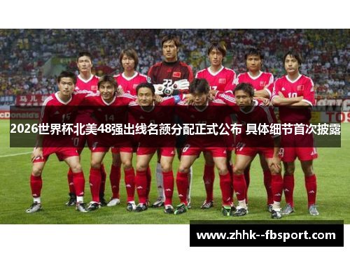 2026世界杯北美48强出线名额分配正式公布 具体细节首次披露